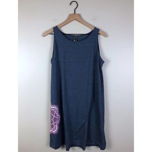 NEW Instant Message Gray Mandala Tank Dress Medium